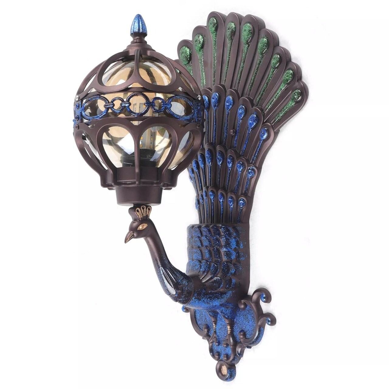Antique Vintage Peacock Wall Light Fixture Wall Sconce Porch Lamp Waterproof Nof